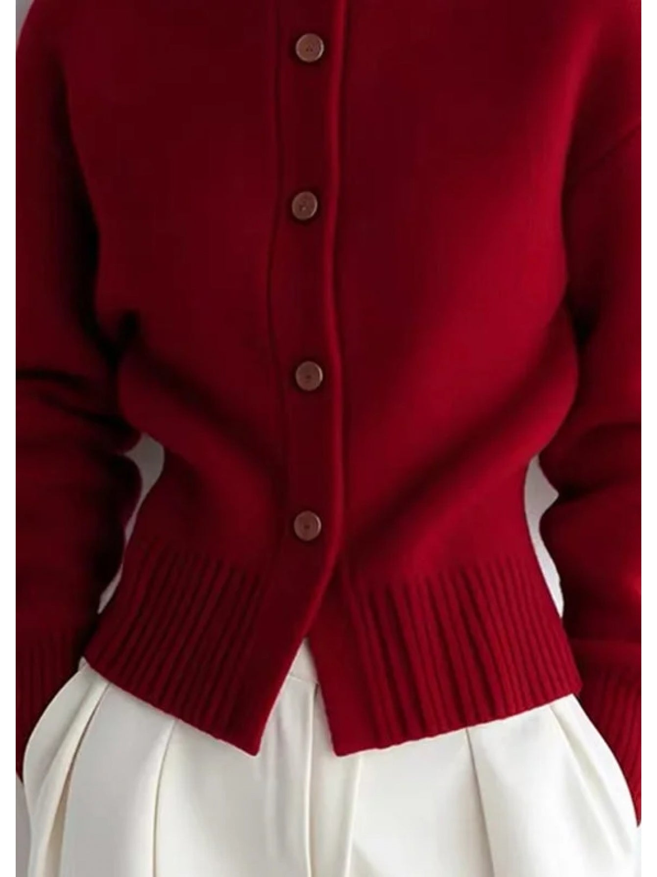 Harriet | Women’s High-Neck Button-Front Knit Cardigan