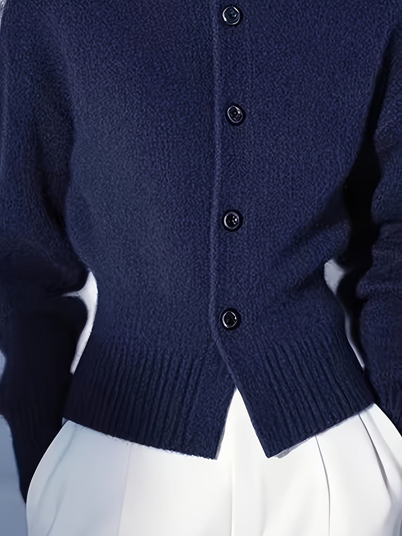 Harriet | Women’s High-Neck Button-Front Knit Cardigan